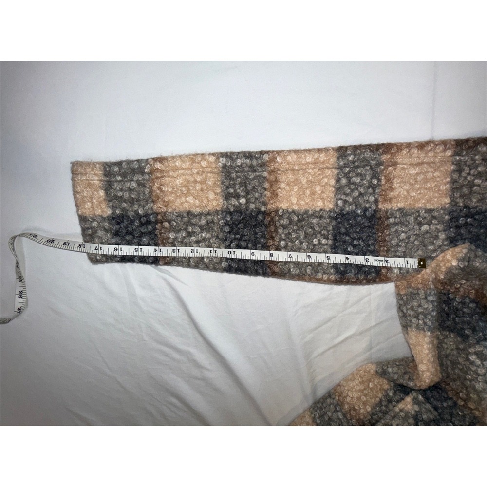 Ellen Tracy Plaid Boucle Textured Midweight Coat Plaid Small MultiColor - Picture 9 of 12